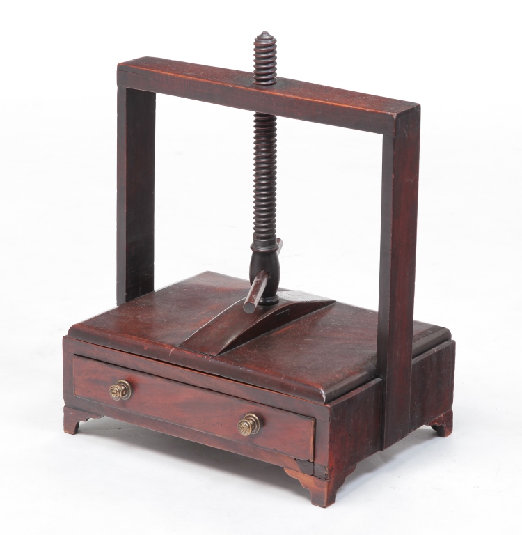 ENGLISH TABLE TOP BOOK PRESS. Late