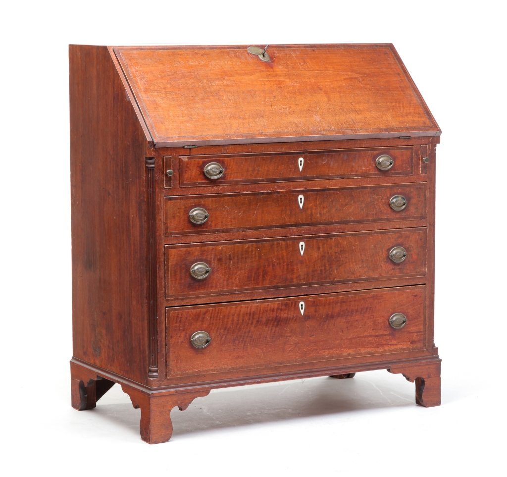 AMERICAN CHIPPENDALE SLANT FRONT