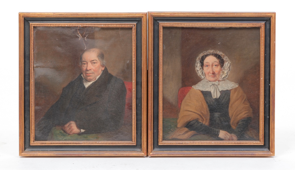 PAIR OF PORTRAITS. American or