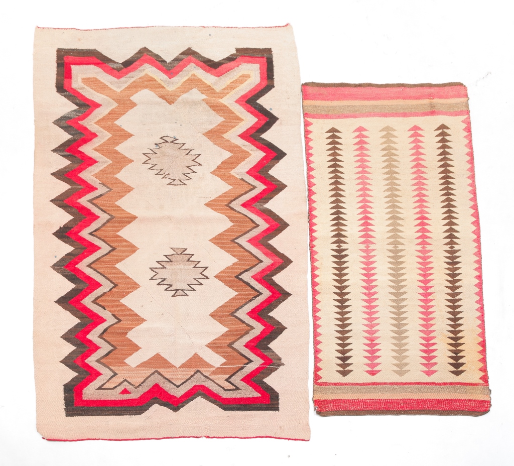 TWO NAVAJO RUGS First half 20th 3bf47b