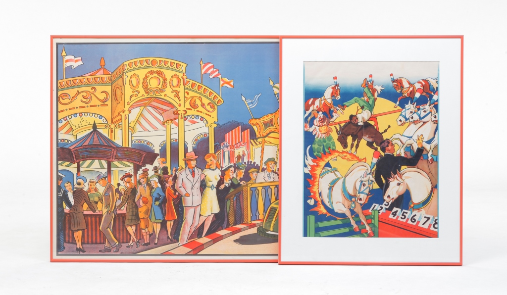 TWO CIRCUS POSTERS. Mid 20th century,