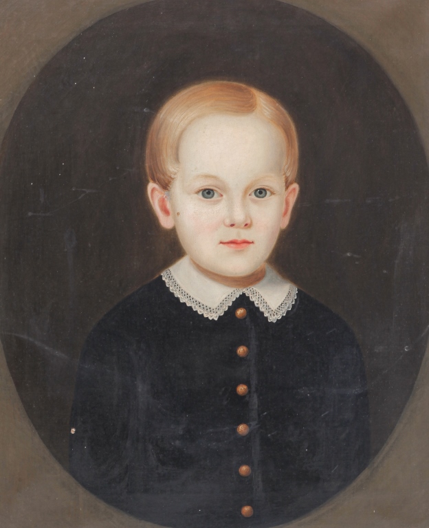 ENGLISH SCHOOL PORTRAIT OF A BOY. Mid-19th