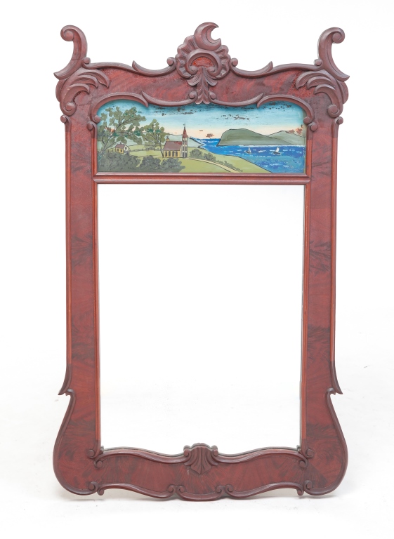 AMERICAN TRADITIONAL MIRROR. Mid-19th