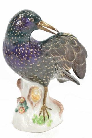 GERMAN MEISSEN PORCELAIN BIRD STARLING 3bf52e