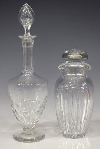 (2) BACCARAT WHISKEY CARAFE & GENOVA