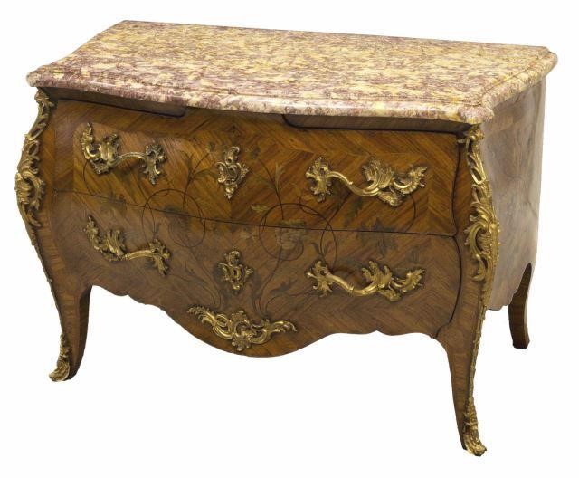 FINE FRENCH LOUIS XV STYLE MARBLE-TOP