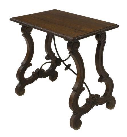 SPANISH BAROQUE STYLE OAK SIDETABLE,