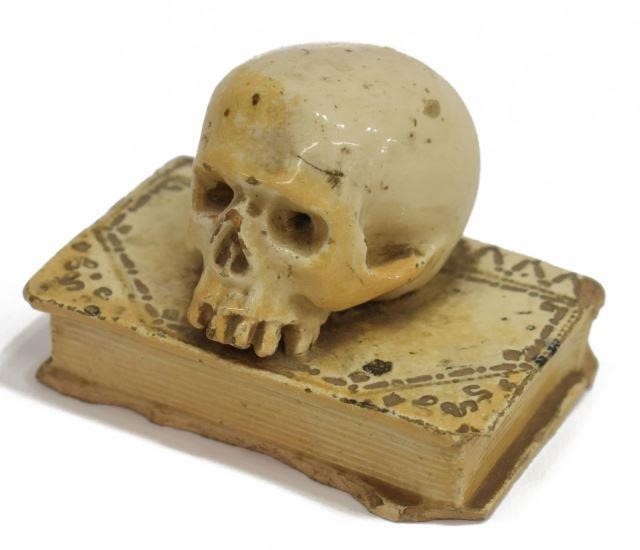 MEMENTO MORI CERAMIC HUMAN SKULL 3bf5d4