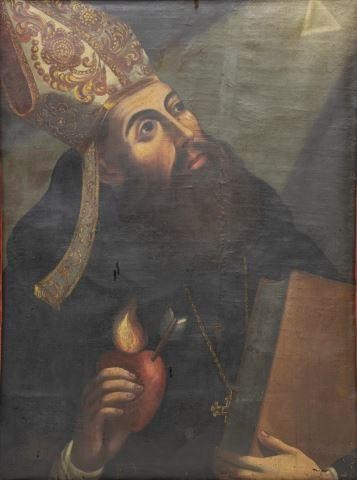 SPANISH COLONIAL PAINTING SAINT