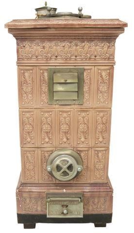 FRENCH MAJOLICA HEATING STOVEFrench