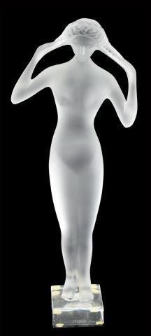 LALIQUE, FRANCE FROSTED ISIS GODDESS