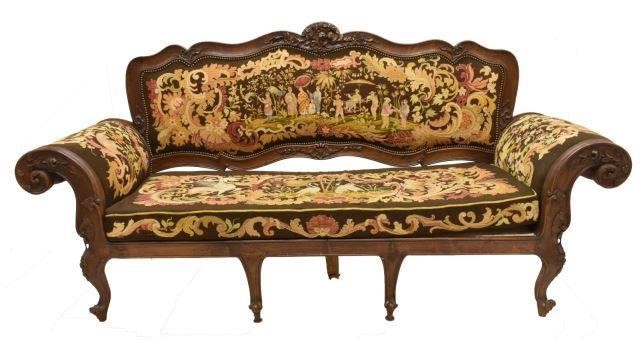 FRENCH LOUIS XV STYLE NEEDLEPOINT