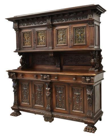 LARGE SPANISH RENAISSANCE REVIVAL WALNUT