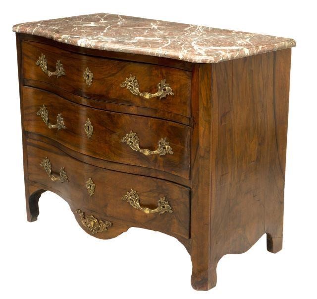 FRENCH LOUIS XV MARBLE TOP COMMODE  3bf62a