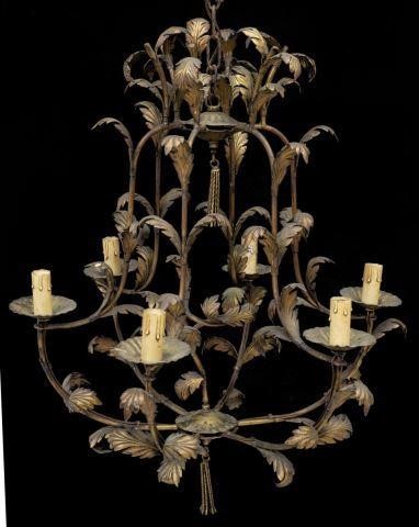 ITALIAN GILT METAL SIX LIGHT FOLIATE 3bf66e