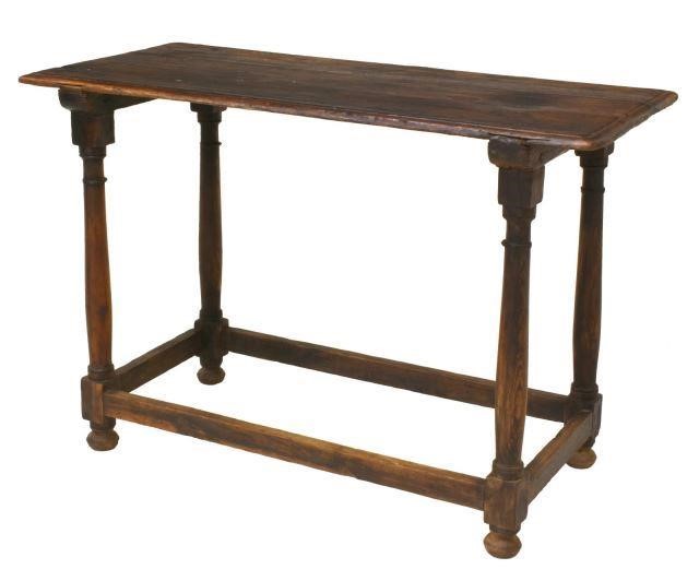 SPANISH OAK CONSOLE TABLE STRETCHER 3bf6a8