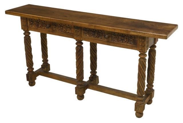 SPANISH BAROQUE STYLE WALNUT CONSOLE 3bf6b7