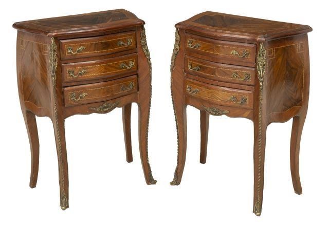  PAIR ITALIAN LOUIS XV STYLE NIGHTSTANDS pair  3bf6fc