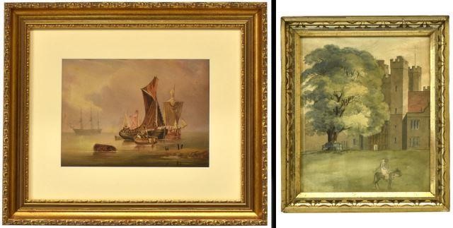  2 FRAMED WATERCOLOR PAINTINGS  3bf737