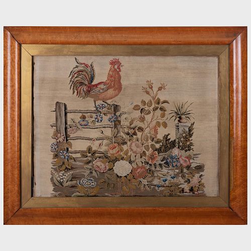 NEEDLEWORK PICTURE OF A ROOSTER 3bd08f