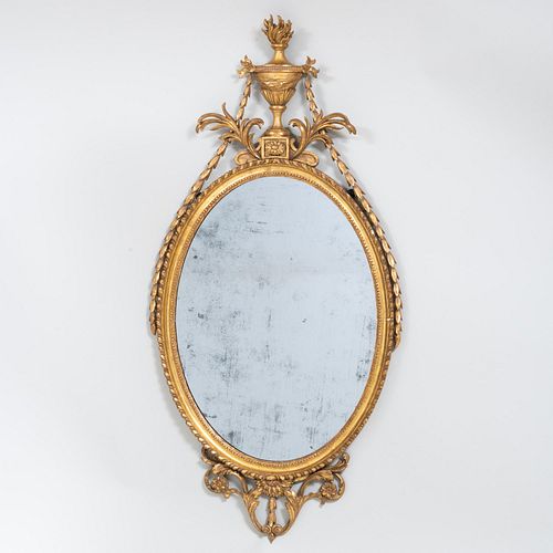 GEORGE III GILTWOOD MIRROR4 ft.