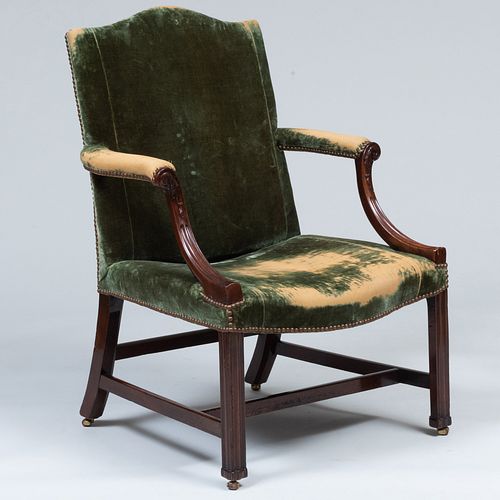 GEORGE III MAHOGANY LIBRARY ARMCHAIR41