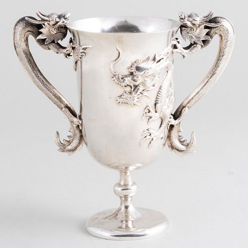 LUEN WO CHINESE EXPORT SILVER CUPMarked 7 3bd0c6