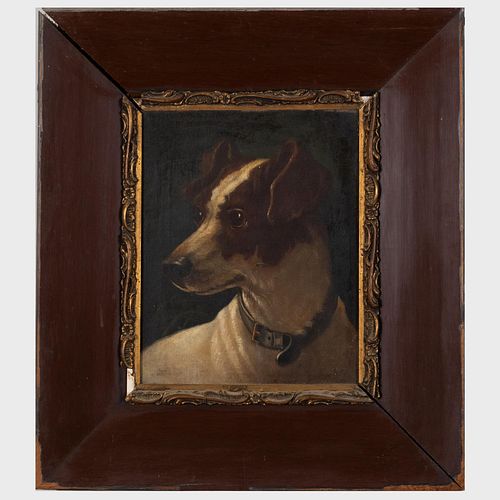 ENGLISH SCHOOL PORTRAIT OF A DOGOil 3bd0e2