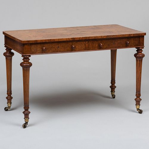 EARLY VICTORIAN FIGURED WALNUT