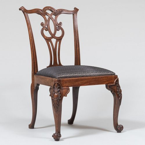 GEORGE III CARVED MAHOGANY SIDE 3bd10f