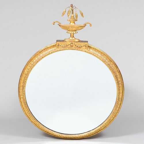 GEORGE III GILTWOOD CIRCULAR MIRROR4