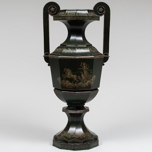 LARGE ENGLISH TÃ´LE URN WITH