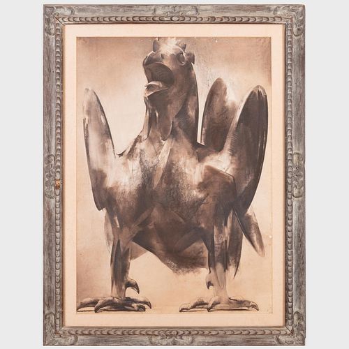 LUCIANO MIORI (1921-2006): ROOSTERWatercolor