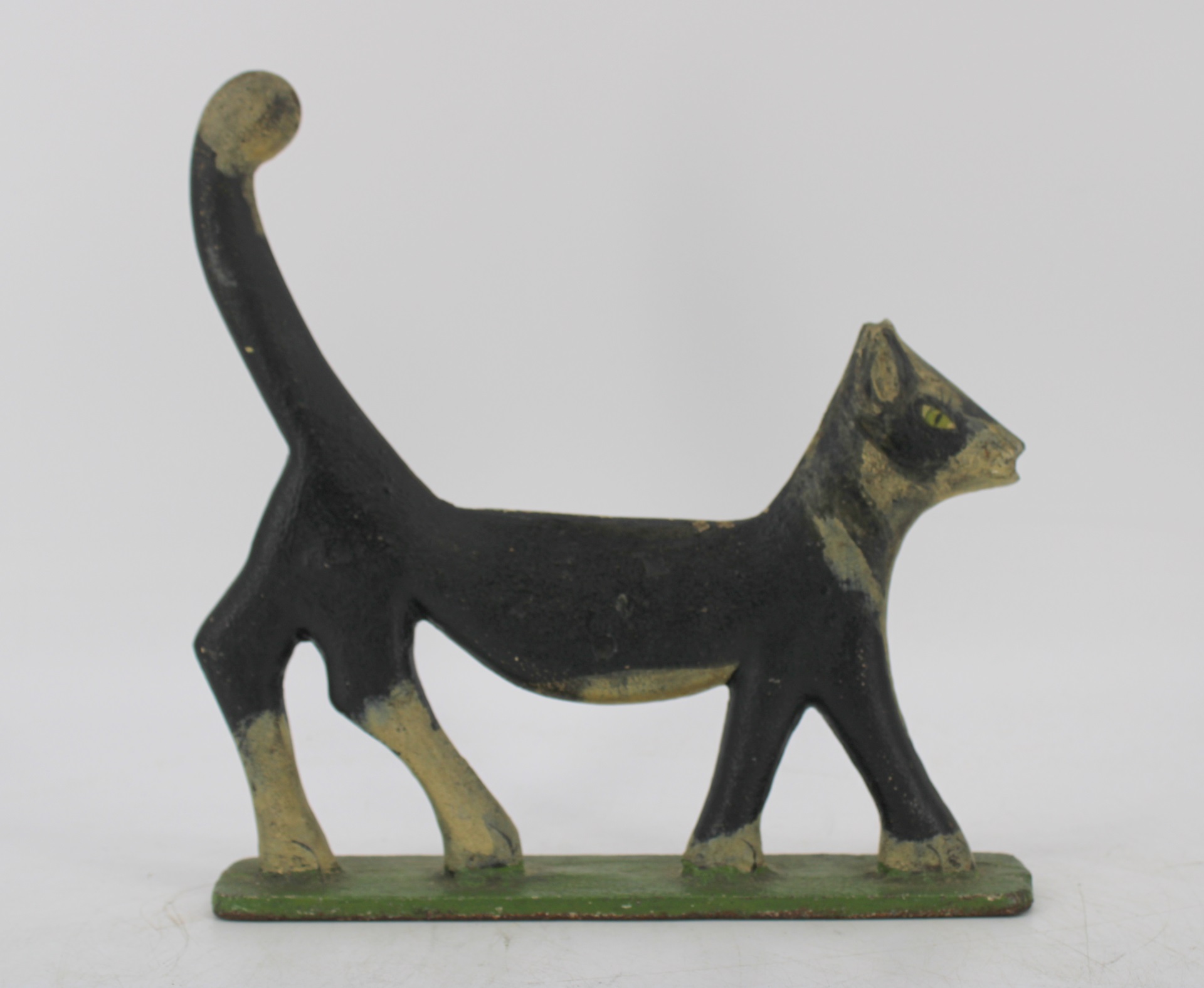 ANTIQUE PATINATED CAST IRON CAT