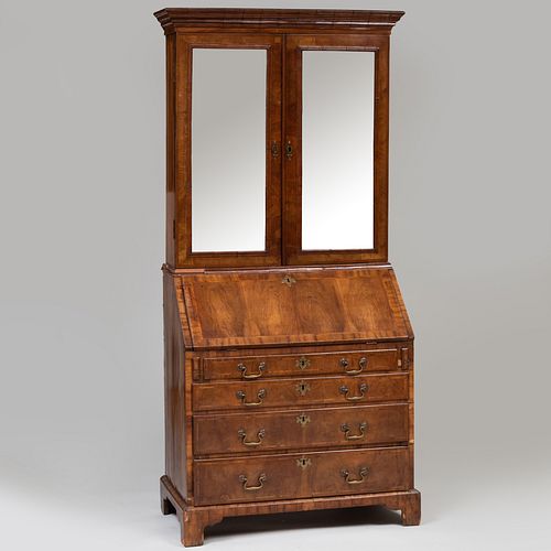 GEORGE I WALNUT SLANT FRONT BUREAU 3bd220