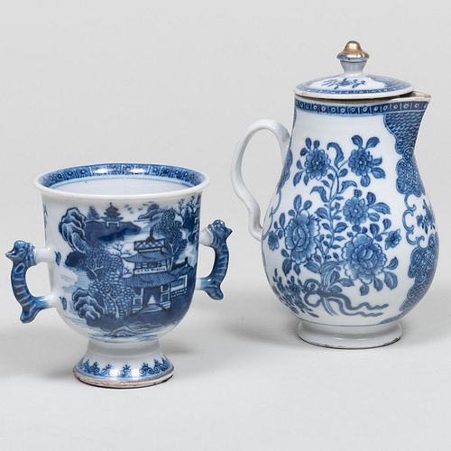 CHINESE EXPORT BLUE AND WHITE PORCELAIN