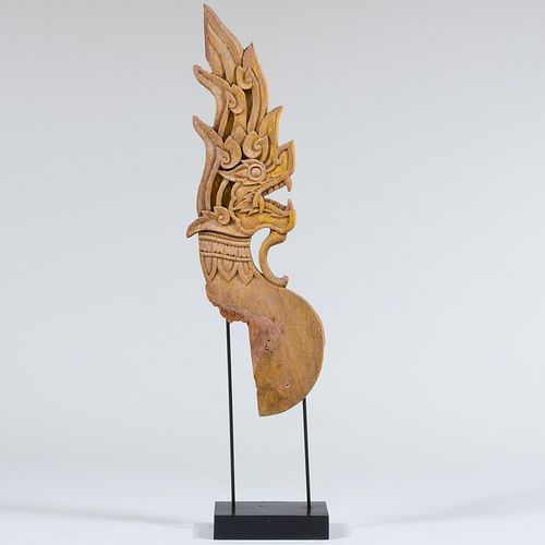 SOUTHEAST ASIAN PAINTED WOOD CARVING