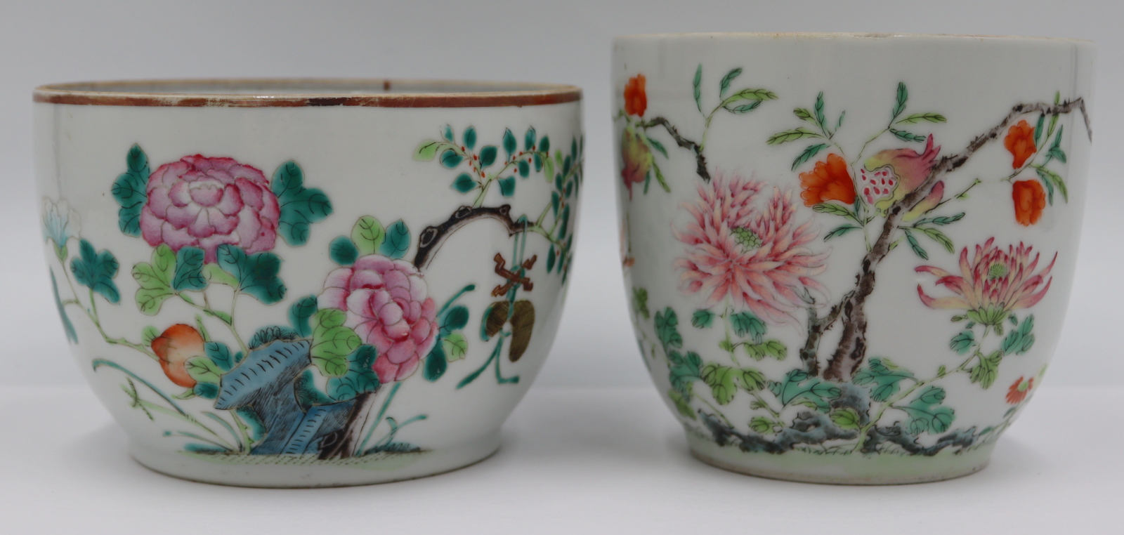  2 CHINESE FAMILLE ROSE ENAMEL 3bd27a