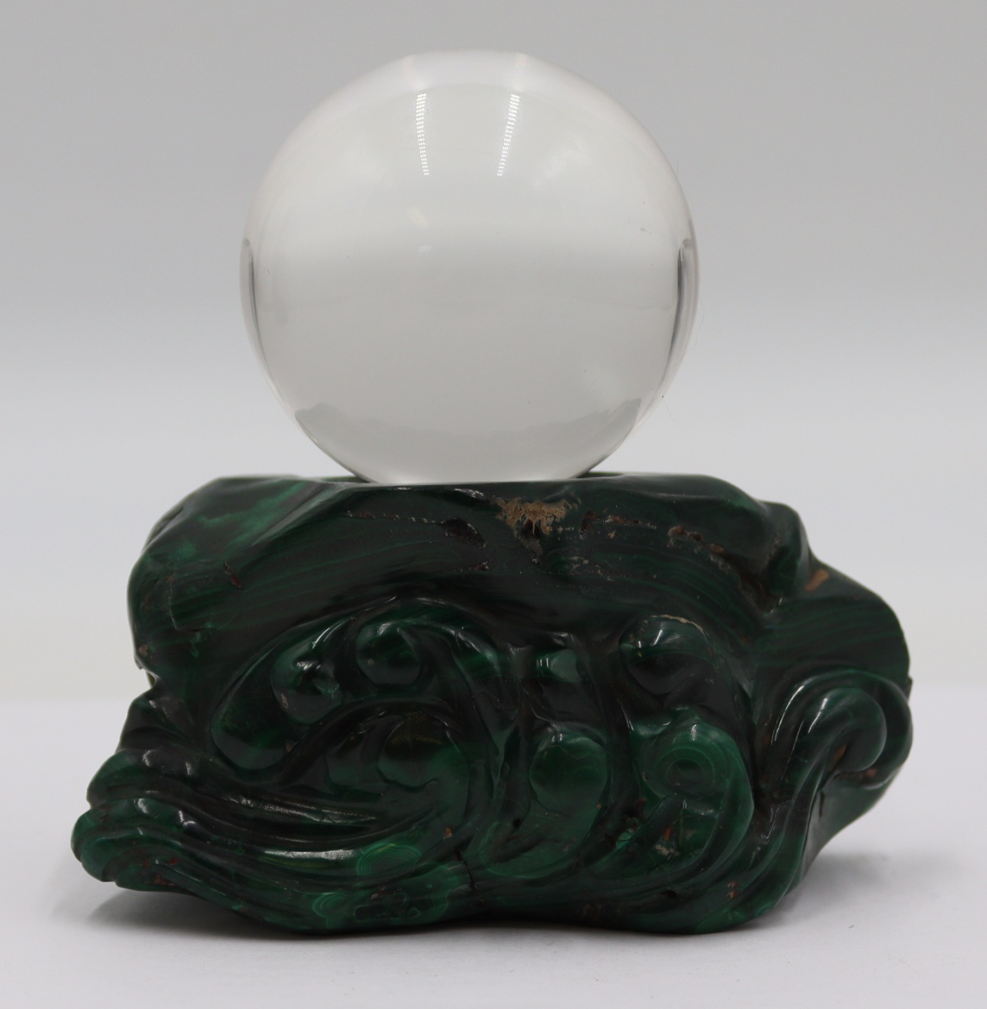 CARVED MALACHITE BASE SUSPENDING 3bd29d