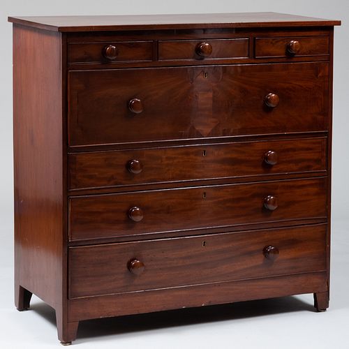 FEDERAL MAHOGANY TALL CHEST OF