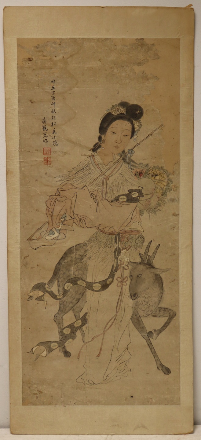 SIGNED ASIAN PAINTING OF A GEISHA