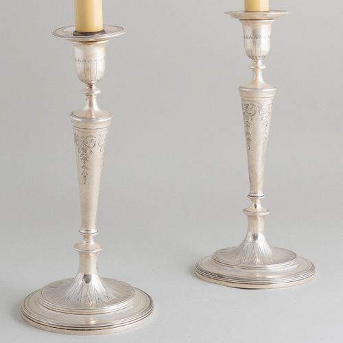 PAIR TIFFANY & CO. SILVER CANDLESTICKS