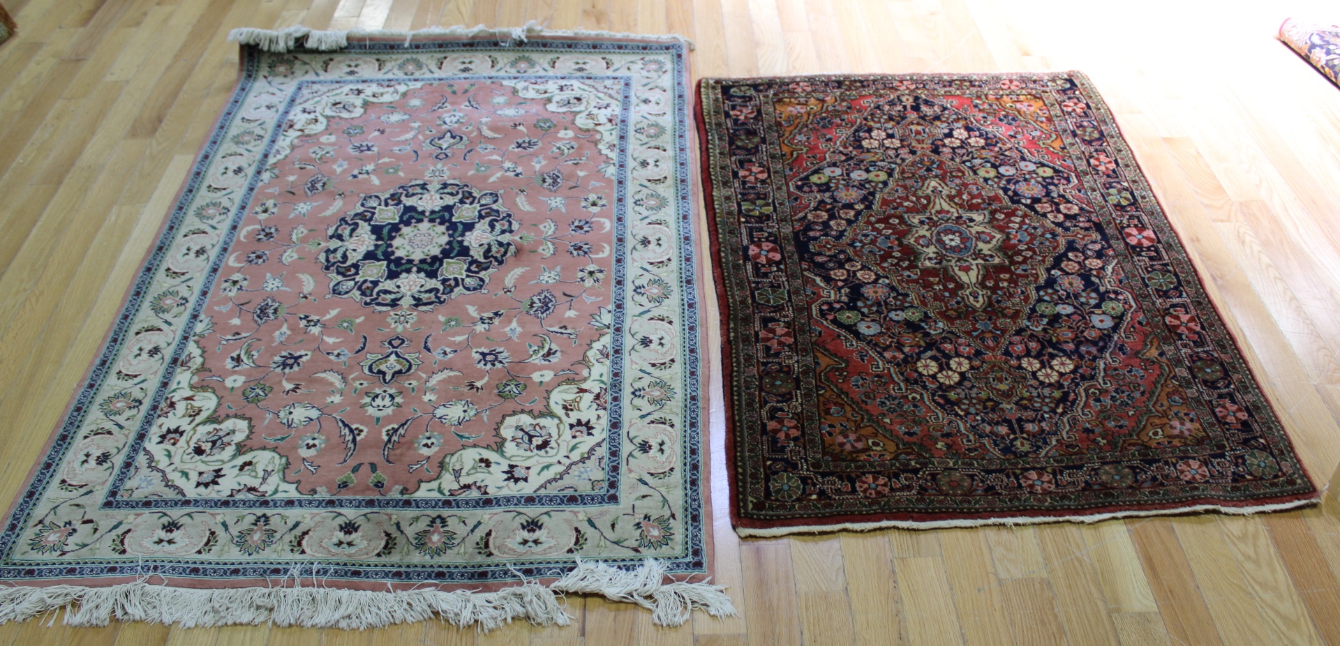 2 VINTAGE AND FINELY HAND WOVEN