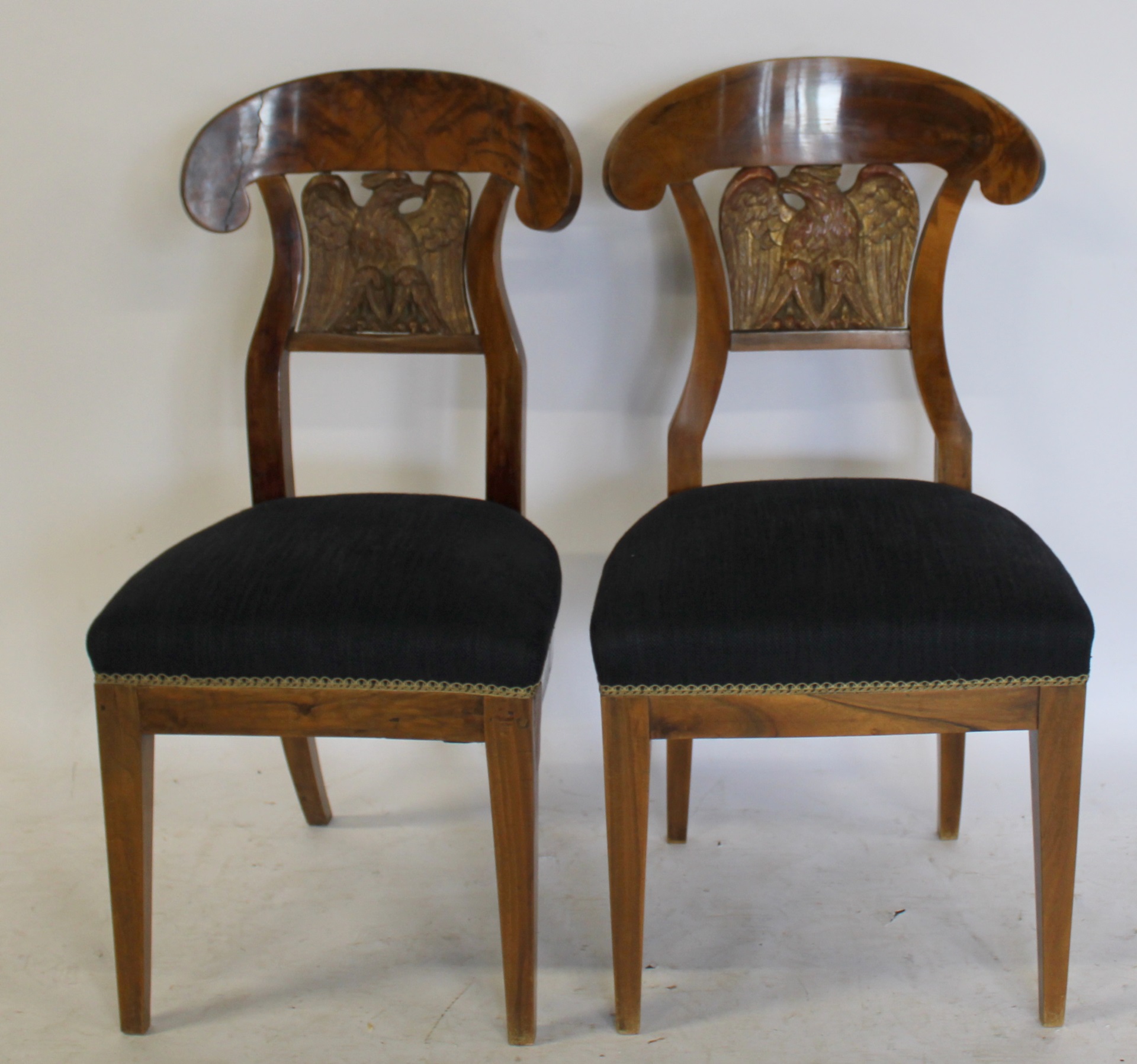 A PAIR OF BIEDERMEIER CHAIRS WITH