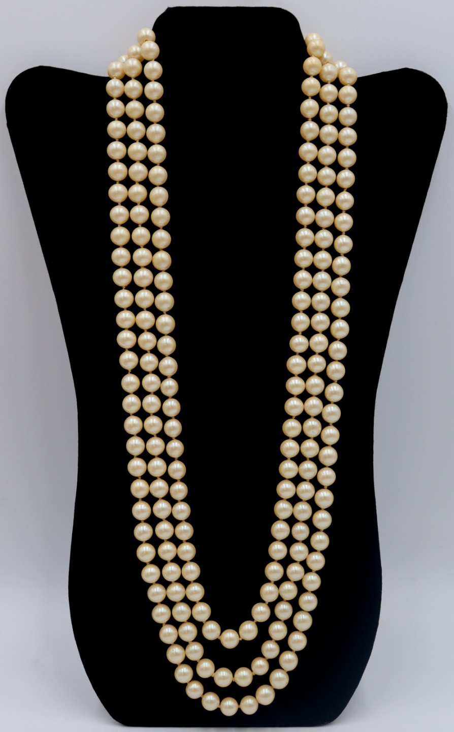 JEWELRY 14KT GOLD AND TRIPLE STRAND 3bd40c