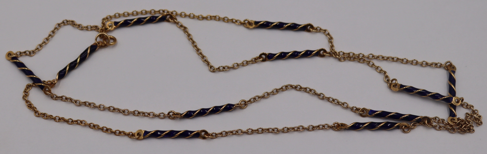 JEWELRY 14KT GOLD AND BLUE ENAMEL 3bd444