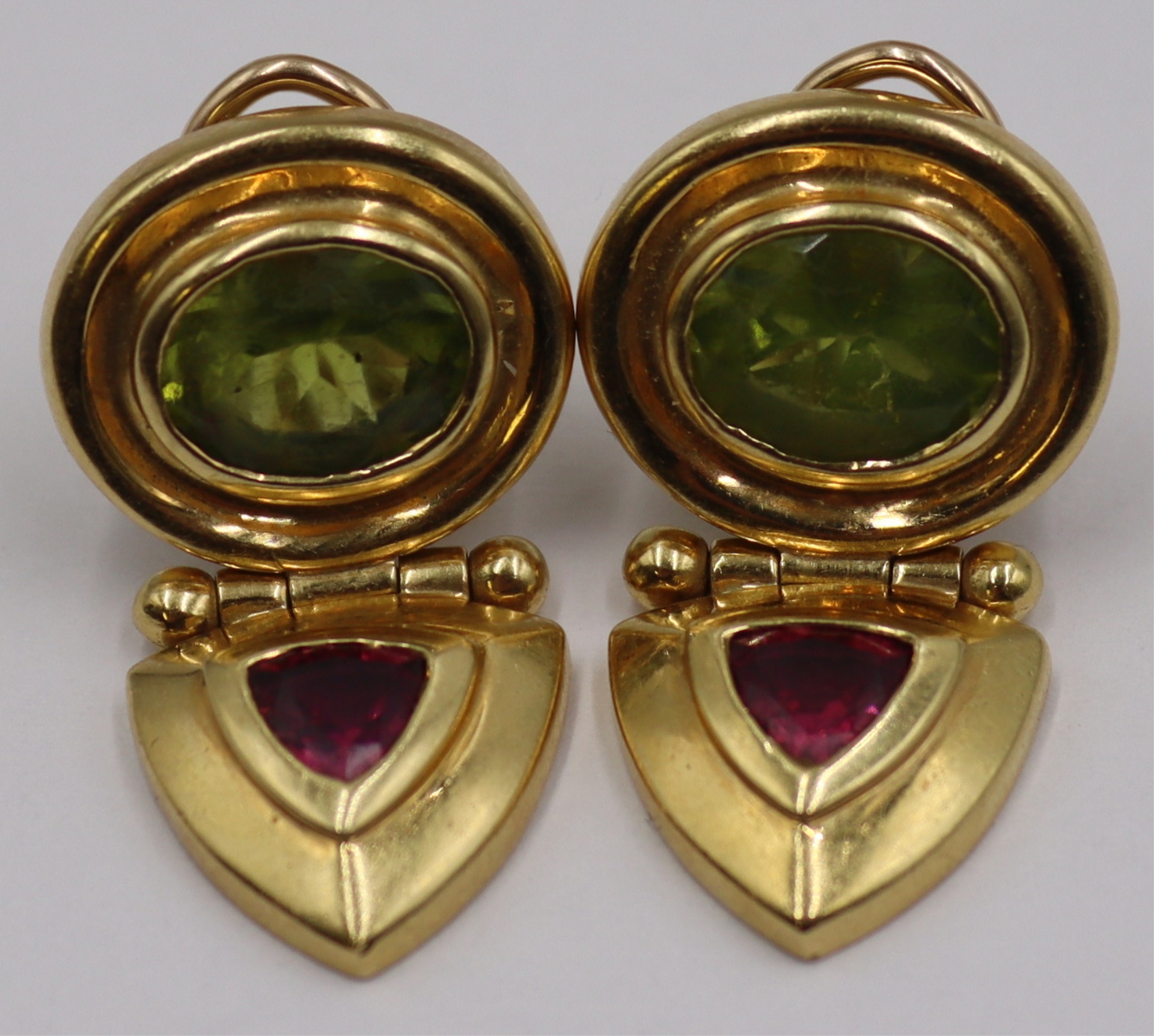 JEWELRY. PAIR OF 14KT GOLD AND