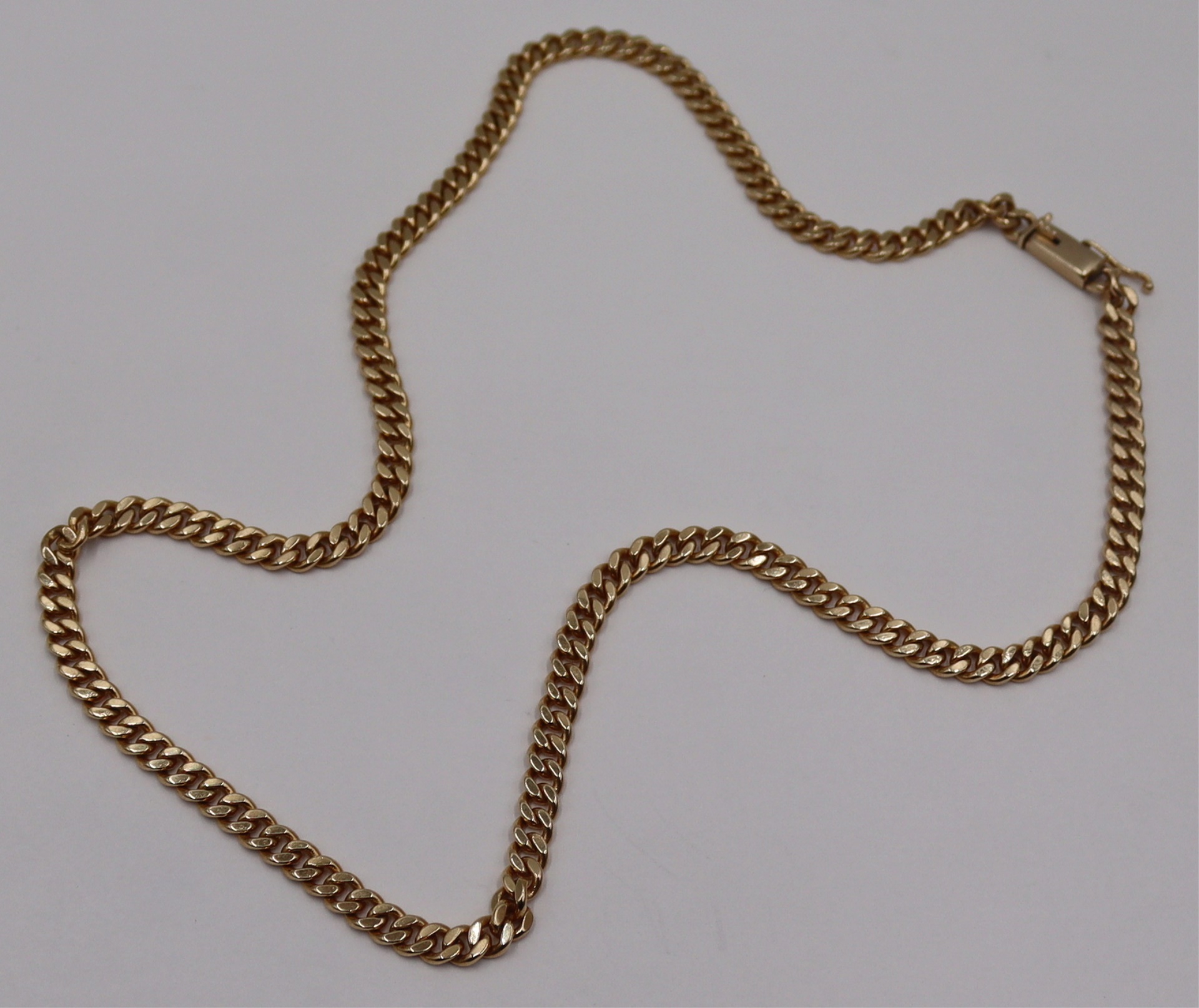 JEWELRY. 14KT GOLD CUBAN LINK CHAIN