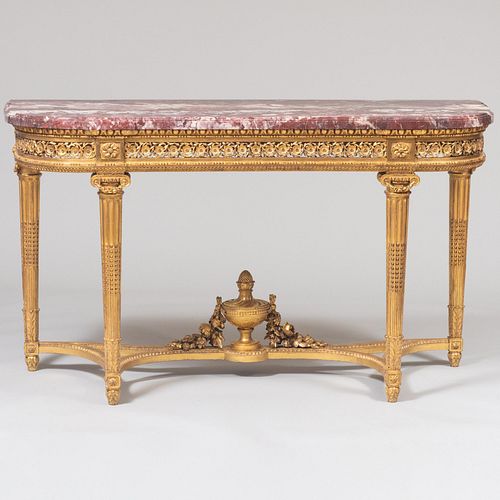 FINE LOUIS XVI STYLE GILTWOOD CONSOLE 3bd44c