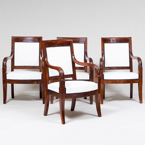 SET OF FOUR EMPIRE STYLE CARVED 3bd572
